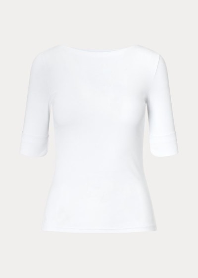 Ralph Lauren Cotton Boatneck Top Dame Danmark (TNOXE0763)